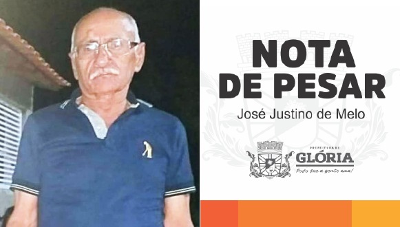 Nota de pesar pelo falecimento do ex-vereador José Justino de Melo de Glória-BA