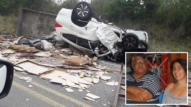 Sobrinho do ex-prefeito Galindo de Canindé-SE e esposa morrem após acidente na BR-101