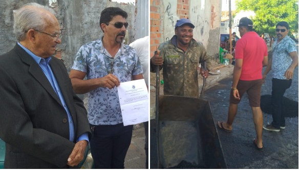 Vereador Bero do Jardim Aeroporto visita ruas que receberão asfalto no Bairro Prainha