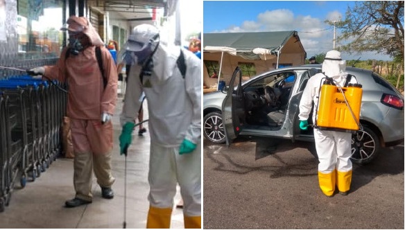 Covid-19: Equipes fazem desinfecção em locais públicos e veículos que chegam a Paulo Afonso