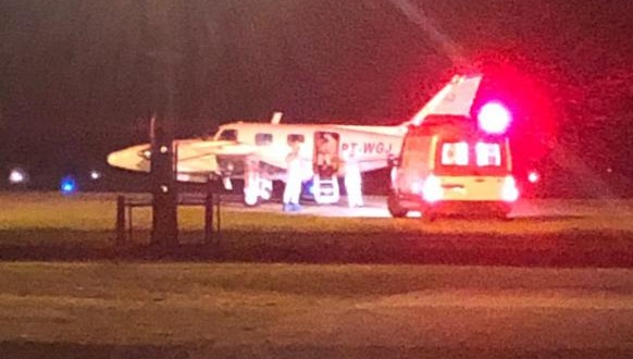 UTI aérea decolou às 22:40 desta sexta (15) com paciente de Glória para hospital de Salvador; veja imagens