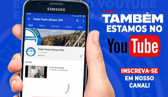 Agora o CPA está no Youtube! Mais uma ferramenta de inclusão digital (INSCREVA-SE)