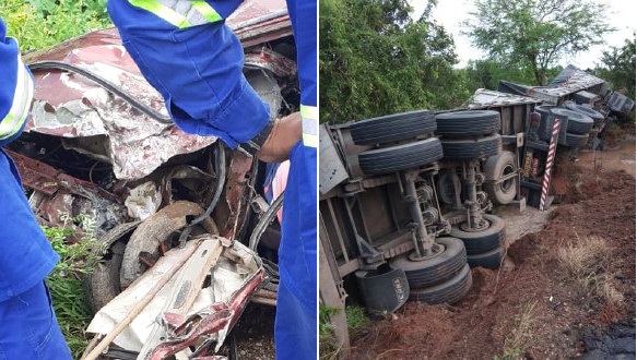 Acidente entre carro e carreta deixa morto e ferido na BR-110 em Paulo Afonso