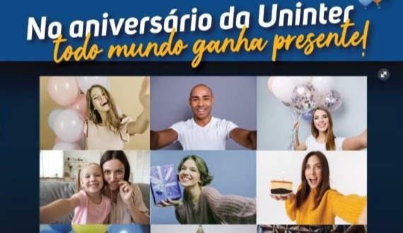 A UNINTER faz aniversário e quem ganha o presente é você! DESCONTOS DE 40% A 50%