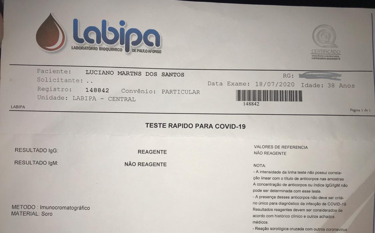 Covid-19 – Mesmo com exames negativos, morador do Rodoviário passa constrangimento e culpa prefeitura de PA