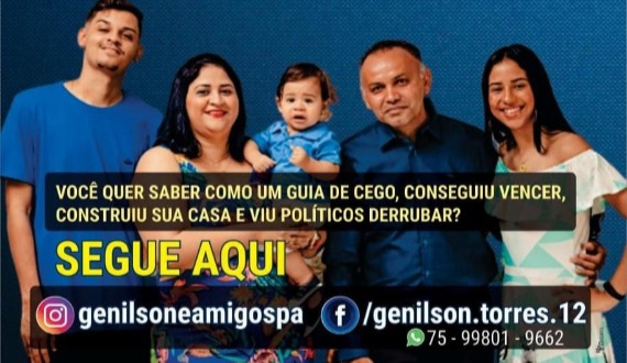 Com vídeo e depoimentos da família, Genilson lança pré-candidatura a vereador por Paulo Afonso