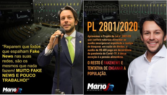 Deputado Mário Júnior repudia propagação de “fake news” sobre voto em auxílio emergencial