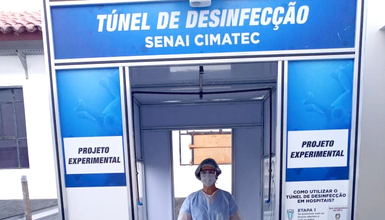 Hospital em Ribeira do Pombal passa a contar com Túnel de Desinfecção do Senai Cimatec