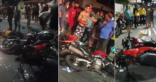 Paulo Afonso: Colisão entre duas motos deixa condutores feridos no Bairro Tancredo Neves