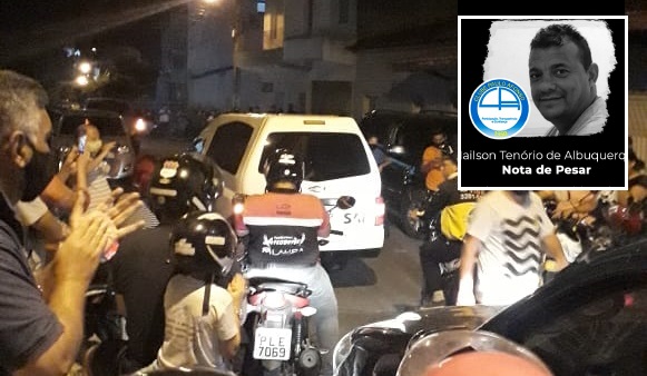 Covid-19: Cortejo com corpo de “Cafezinho” é recebido com aplausos e buzinaço na rua São João