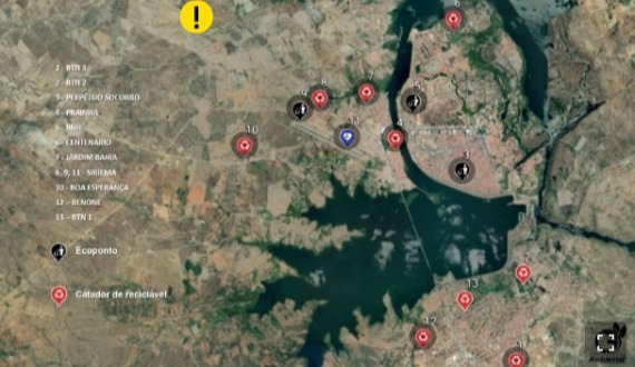 Paulo Afonso: G7 Ambiental cria mapa de localização dos Ecopontos e Catadores de Recicláveis