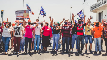 Pit stop no Ceasa mostra a força do candidato Mário Galinho nestas eleições