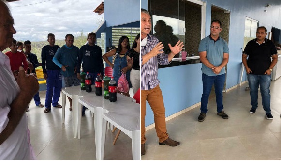 Mário Galinho e Dr Neto visitam Associação de Psicultores da Lagoa do Junco, no povoado Xingozinho