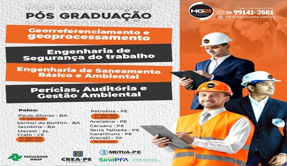 Estão abertas em Paulo Afonso e região as inscrições para cursos de Pós-Graduação e Extensão na HG2