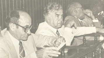 Otaviano Leandro de Morais e João Francisco de Brito na mesma bancada