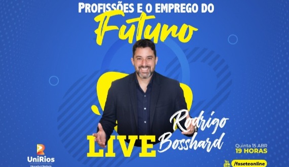 Rodrigo Bosshard fala sobre profissões e o emprego do futuro em live do UniRios
