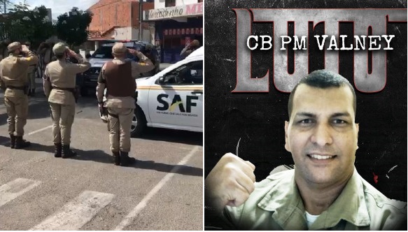 Paulo Afonso: familiares e amigos se despedem do policial Ronaldo Valney com aplausos e homenagens