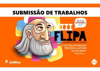 XIII FLIPA: Inscrições abertas para a Submissão de Trabalhos