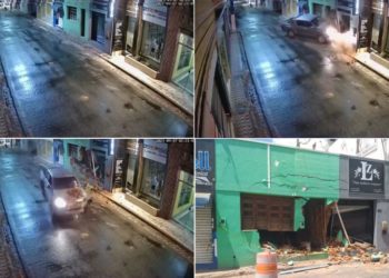 Câmera flagra momento em que Hilux bate na frente de residência em Jeremoabo-BA (ASSISTA)