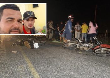 Colisão frontal entre motocicletas mata dois amigos e deixa mulher gravemente ferida em Delmiro Gouveia (AL)