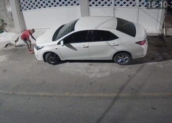 Câmeras de segurança flagram furto de placas de carro em Paulo Afonso; o que as vítimas devem fazer?