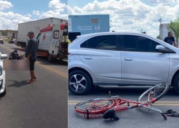 Idoso de bicicleta morre ao ser atropelado na BA 210 em Paulo Afonso