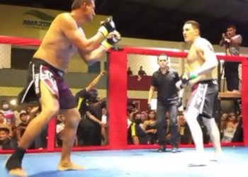 Se a moda pega – Prefeito e ex-vereador resolvem disputa em luta de MMA; vídeo