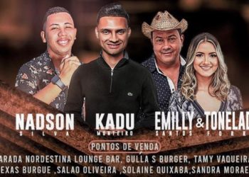 Neste sábado em Glória (BA) vai rolar a “Parada Nordestina” com Nadson Silva, Kadu Monteiro, Emilly Santos e Tonelada do Forró