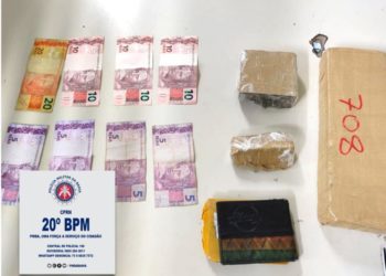 Policiais militares prendem suspeito com barra de 1kg de maconha em Paulo Afonso