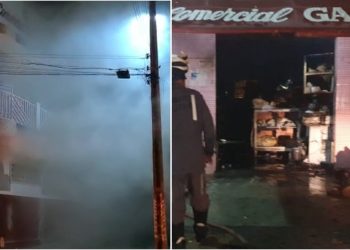 Incêndio destrói mercadinho no centro de Paulo Afonso; suspeita de curto circuito