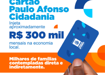 Cartão Cidadania: R$ 300 mil injetados na economia, beneficiando cerca de 4 mil famílias