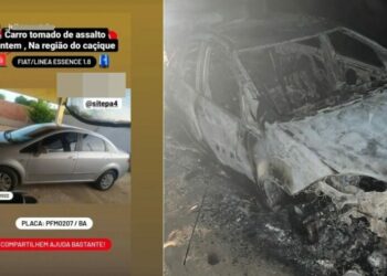 Carro roubado na área rural de Paulo Afonso é encontrado carbonizado próximo ao Xingozinho