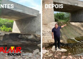 Vereador Valmir Rocha visita ponte recuperada pela SEINFRA no Povoado Rio do Sal