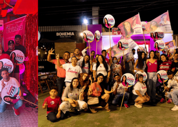 Evinha caminha nas ruas do centro e é recebida com festa pelos moradores; vereadora inaugura comitê