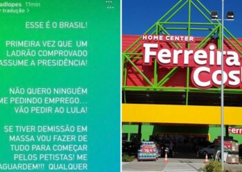 Funcionária do grupo Ferreira Costa ameaça demitir apoiadores de Lula e é desligada da empresa