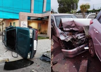 Condutor aparentemente embriagado provocou acidente envolvendo 4 veículos no centro de Paulo Afonso, diz GTRAN