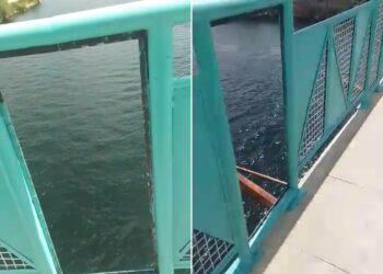 Imagens da ponte sem placa de proteção viralizam nas redes sociais: “Já pensou o perigo?”