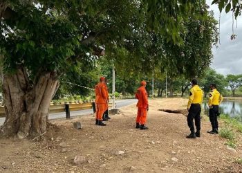 GTRAN e Corpo de Bombeiros inspecionam situação de erosão às margens de lago em Paulo Afonso
