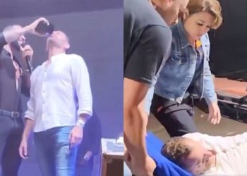 Fã passa mal após beber com Gusttavo Lima durante show