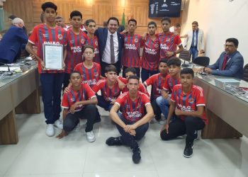 Seleção sub-15 é homenageada pela Câmara Municipal com Moção de Aplausos de autoria do vereador Valmir Rocha