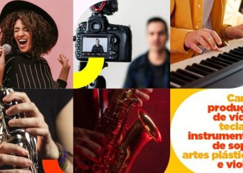 Inscrições dos cursos de canto, produção de vídeo, teclado, instrumento de sopro, artes plásticas e violão se encerram nesta segunda (10)