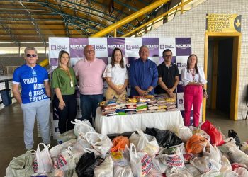 Marcondes participa de entrega de cerca de mil quilos de alimentos arrecadados no 3º Vem de Bike 