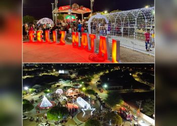 Show de luzes e encanto, e a chegada do Papai Noel, marcam abertura do Natal em Glória-BA