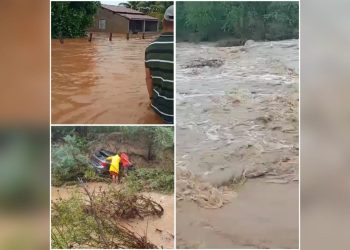 Vídeos mostram a força das águas após voltar a chover forte em Paulo Afonso; carro é arrastado na área rural (ASSISTA)