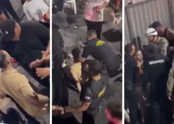 Vereador vai a “nocaute” após soco de segurança durante micareta em Tucano, BA [VÍDEO]