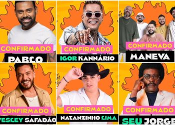 Copa Vela 2024 já tem seis atrações confirmadas: Wesley Safadão, Seu Jorge, Pablo, Maneva, Igor Kannário e Nathanzinho Lima