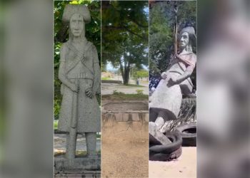 Estátua de Maria Bonita é remanejada da Praça das Mangueiras para a Malhada da Caiçara: “O prefeito disse que o lugar dela é aqui”