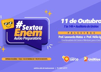 Sextou Enem 2024: UniRios e Colégio Sete promovem aulões preparatórios com palestras e atividades solidárias