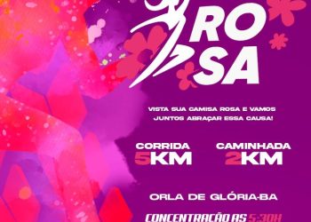 Prefeitura de Glória promove a 2ª edição da Caminhada e Corrida Rosa em conscientização ao câncer de mama