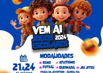 Preparem-se para os Jogos Escolares 2024 em Glória-BA: de 21 a 24 de outubro!